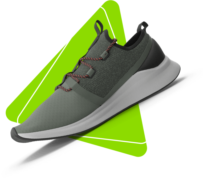 Chaussure de sport moderne verte