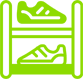 icône étagère à chaussures verte